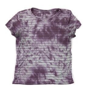 American Eagle Outfitters Womens T Shirt Short Sleeve Purple Stripes Small